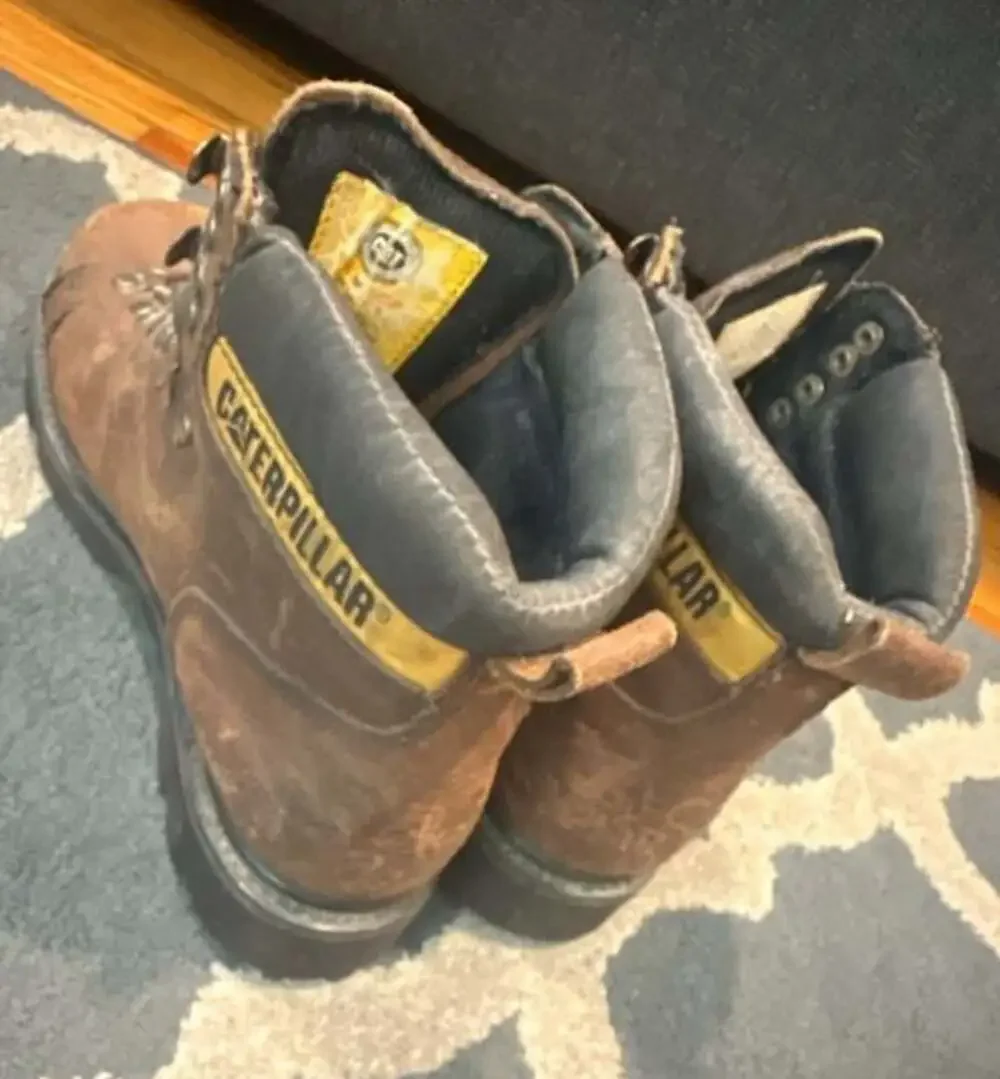 Caterpillar Alaska Work Boots Size 9M USA Brown Leather